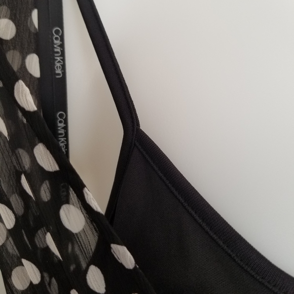 Calvin Klein Polka Dot High Low Dress Size 6 - Picture 13 of 15